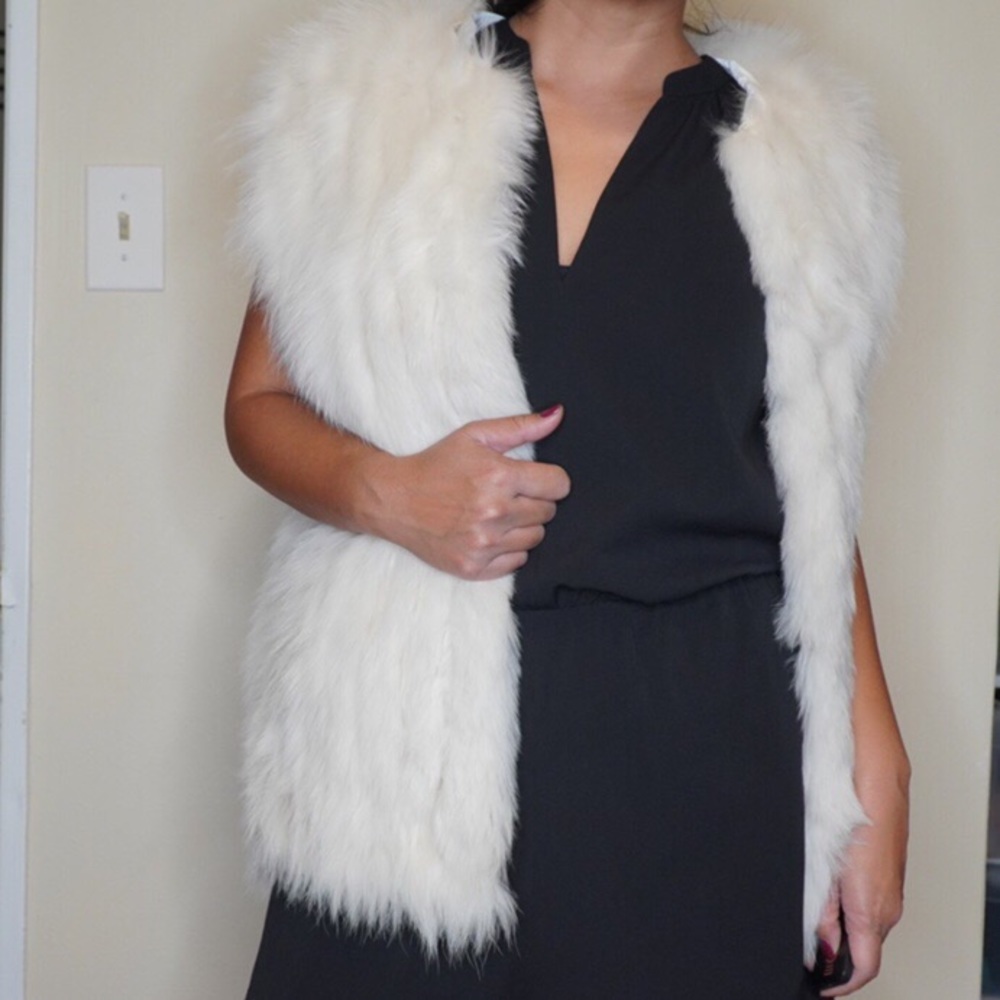 Fox Fur vest in white